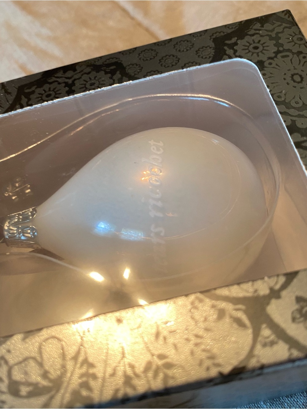 Taylor Swift White Glass Tear Drop Holiday Ornament